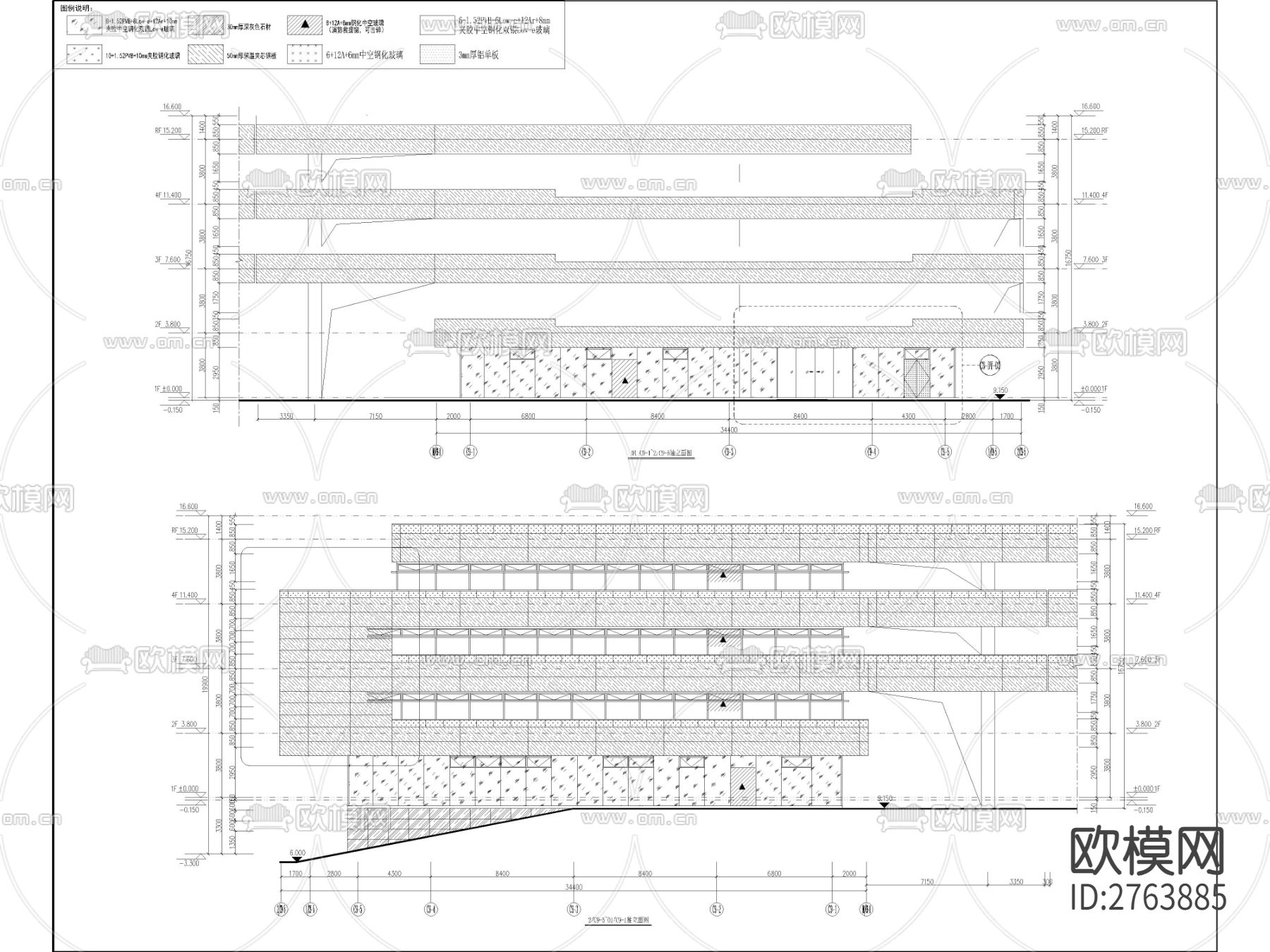建筑结构cad平面图下载（渲染图2）