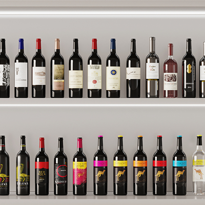  洋酒 红酒su模型 