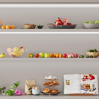  水果 蔬菜su模型 