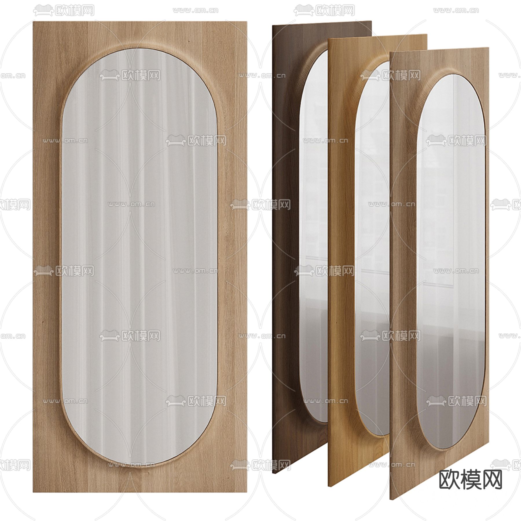 北欧装饰镜 镜子 挂镜3d模型下载（渲染图1）