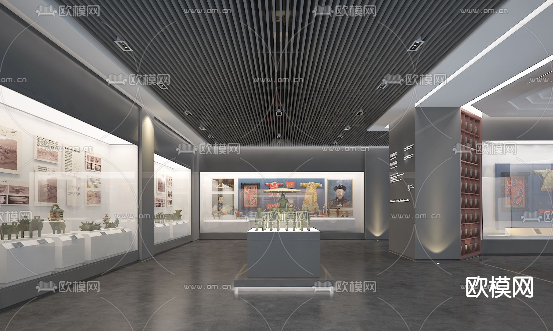 清朝文化博物馆su模型下载（渲染图2）