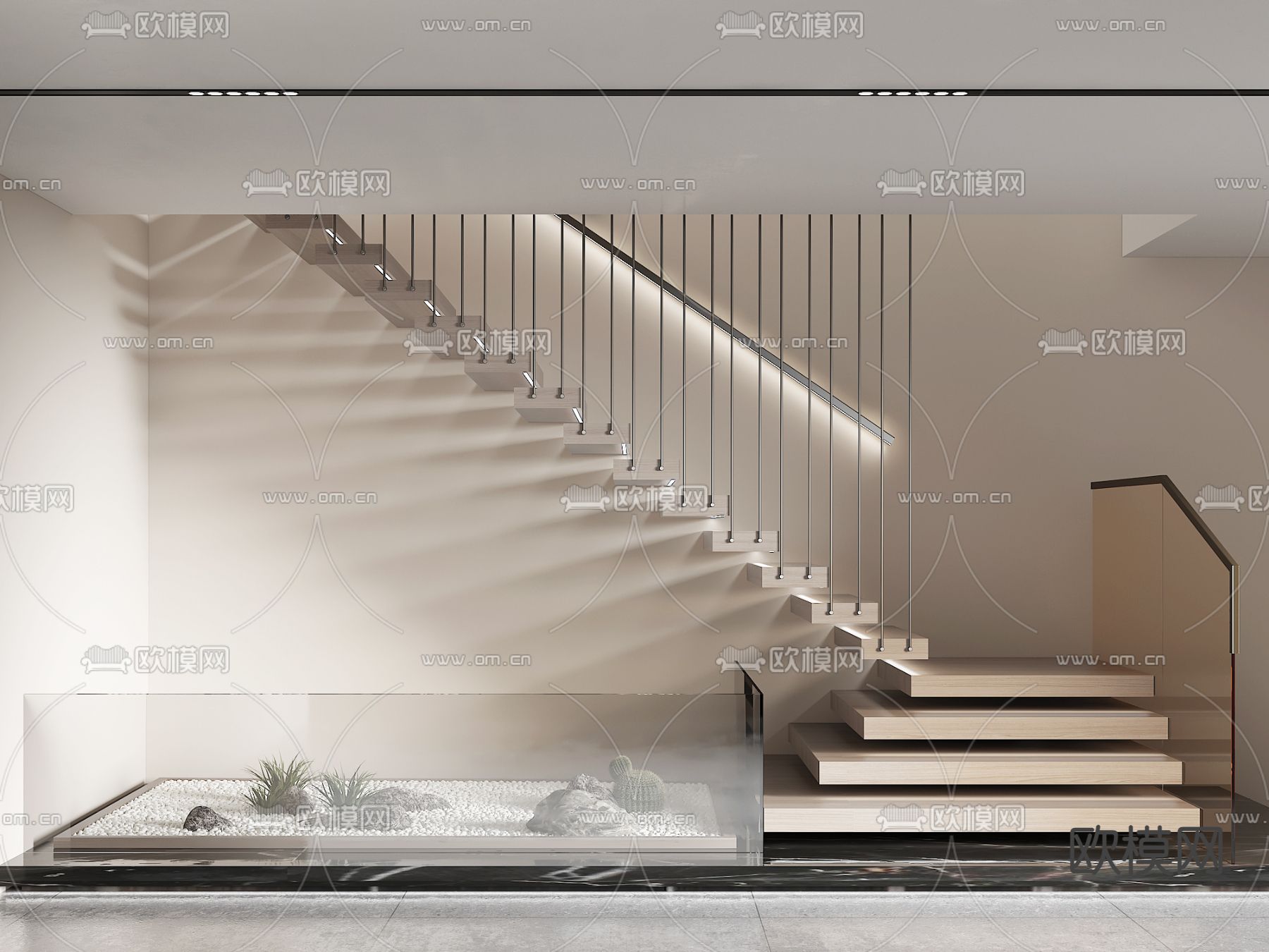 悬挂楼梯3d模型下载