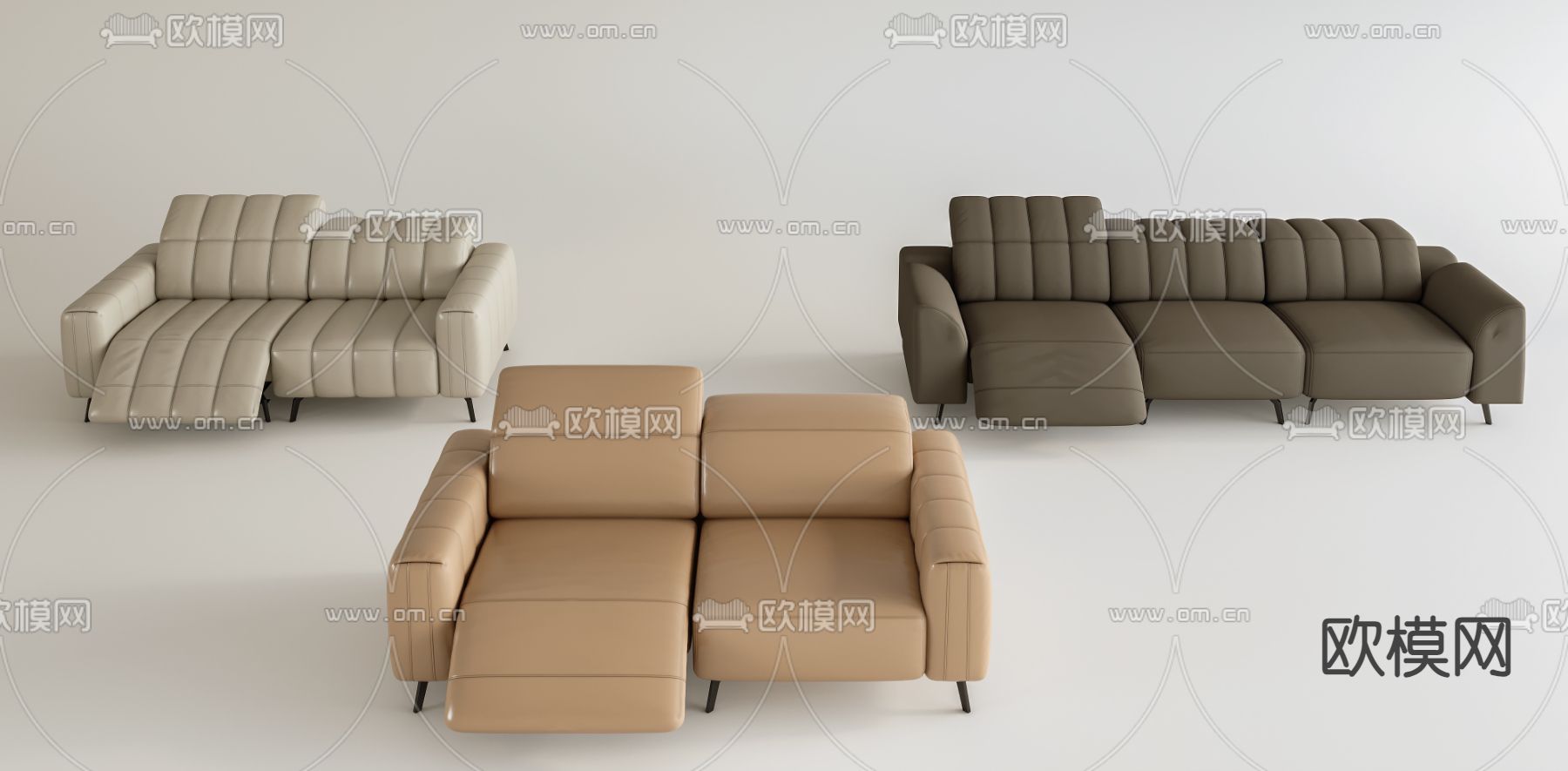 休闲沙发免费3d模型下载（渲染图1）