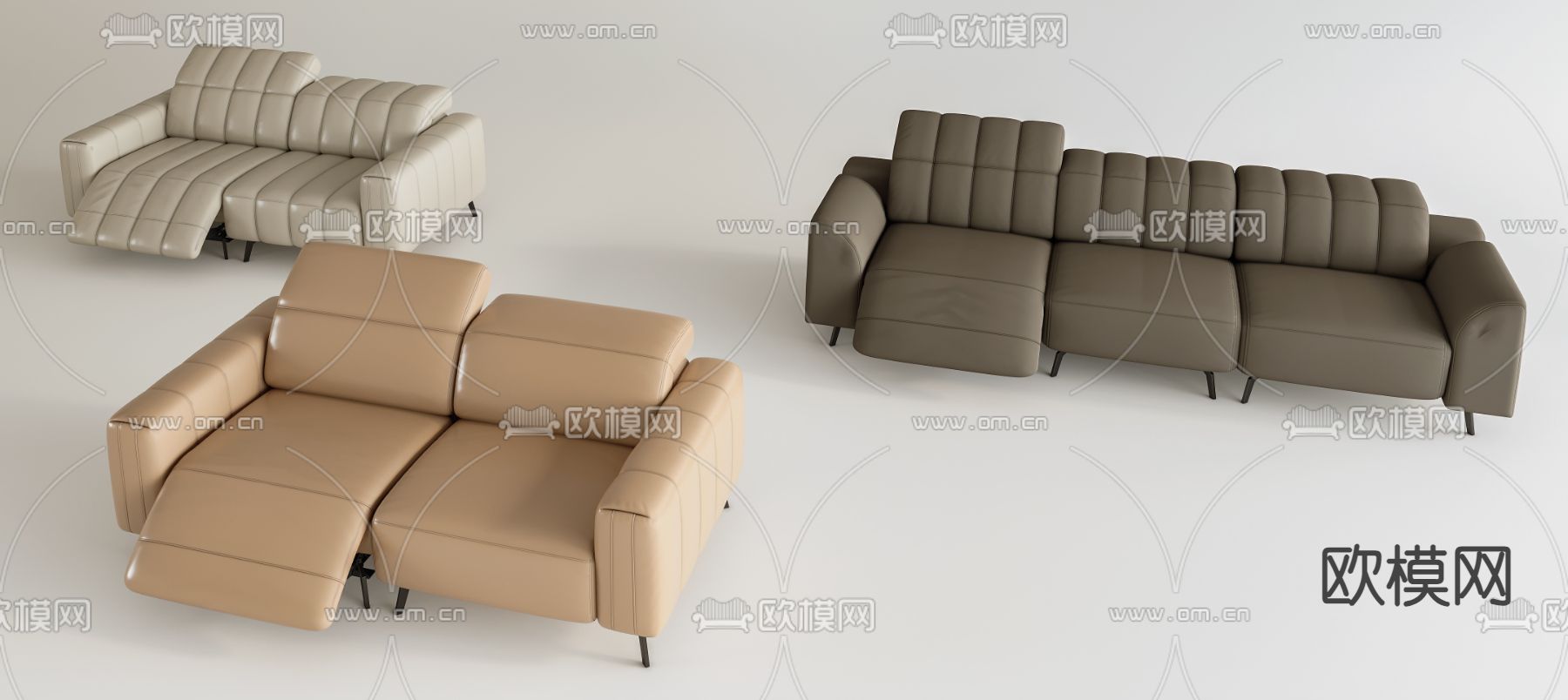 休闲沙发免费3d模型下载（渲染图2）