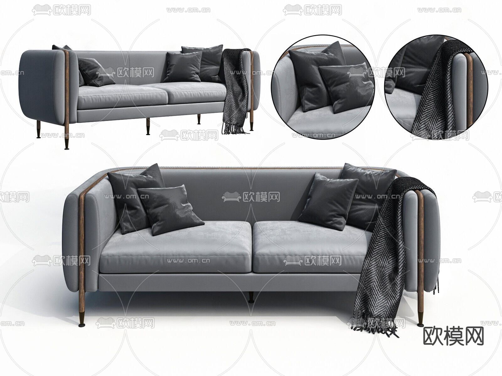 双人沙发3d模型下载