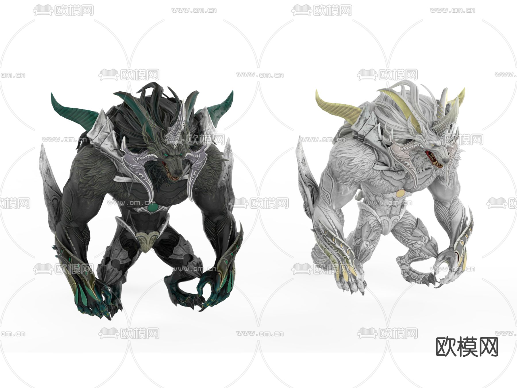 游戏角色su模型下载（渲染图1）