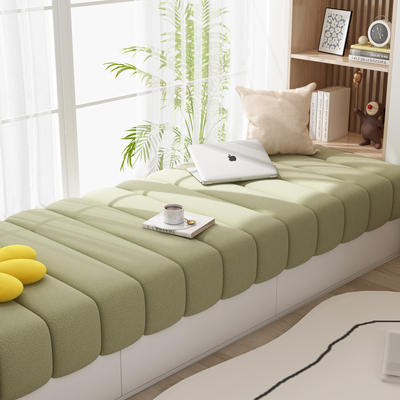  奶油风飘窗坐垫su模型 