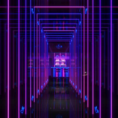  现代KTV过道su模型 