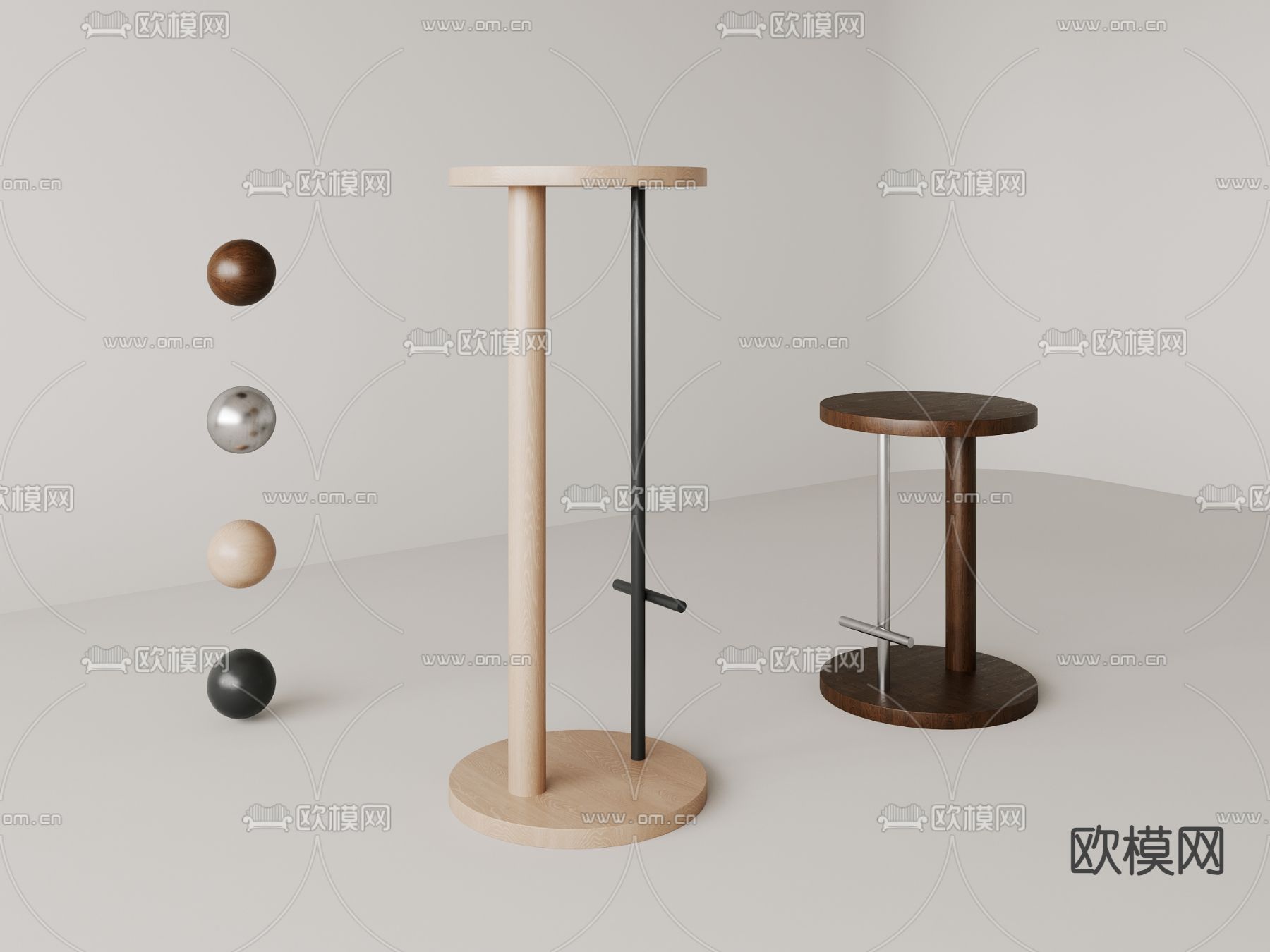 侘寂吧台su模型下载（渲染图1）