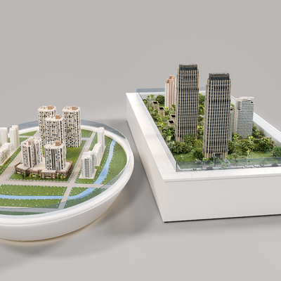  售楼部沙盘su模型 