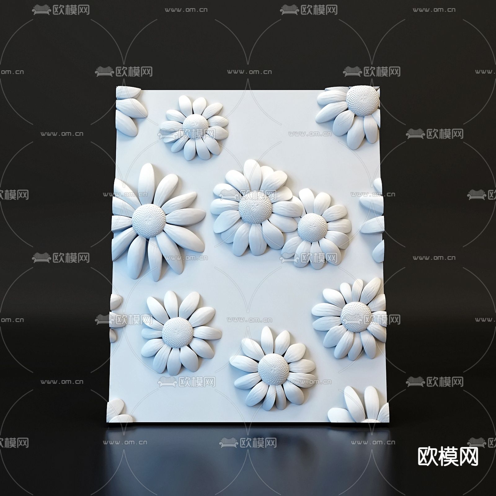 欧式花瓣雕花 雕刻3d模型下载_ID14202503_3dmax免费模型-欧模网