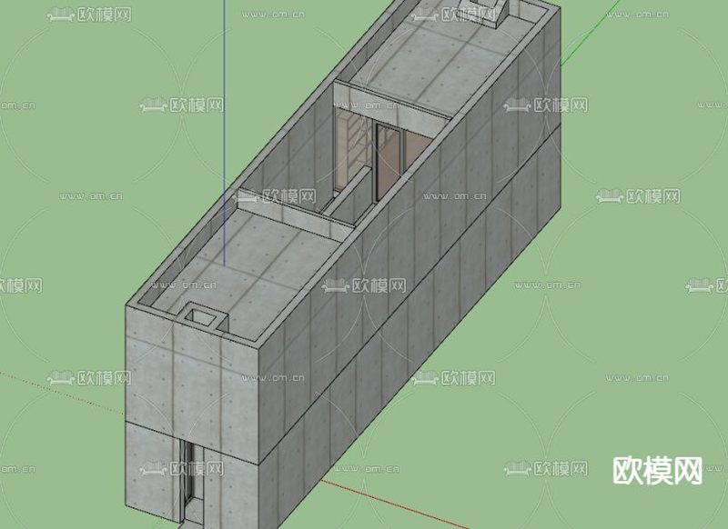 现代别墅外观su模型下载(渲染图4)