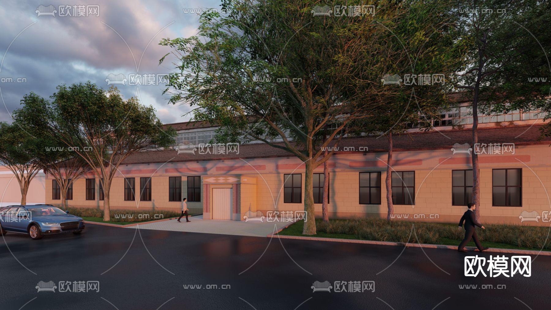 工业风厂房鸟瞰su模型下载（渲染图4）