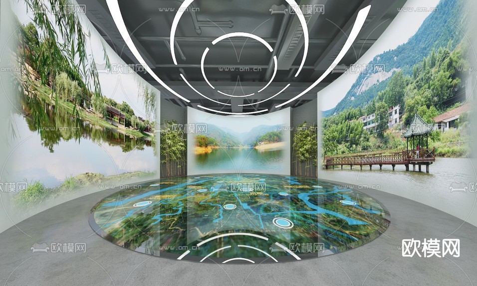 现代科技展厅3d模型下载(渲染图4)