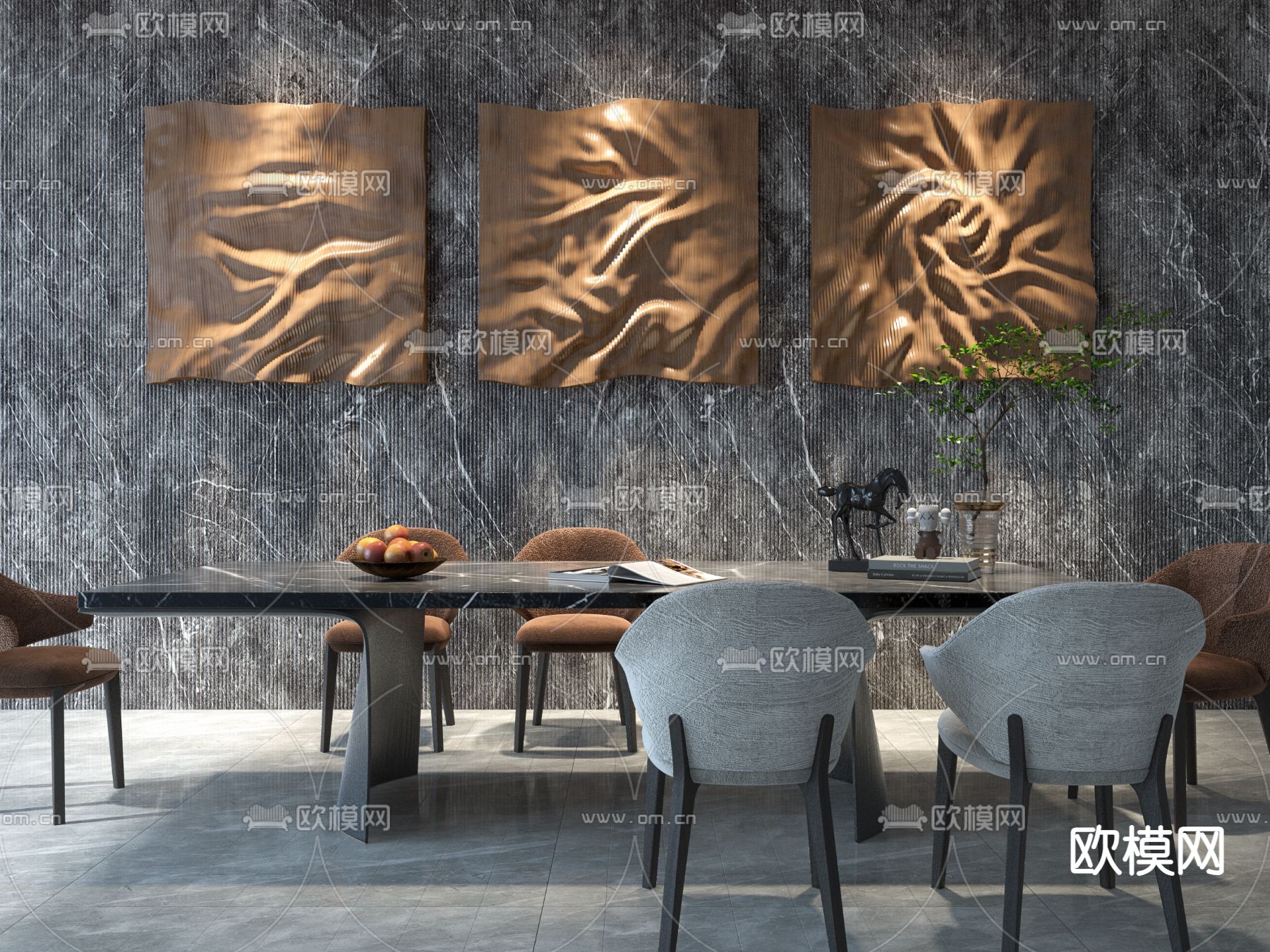 木雕画 立体画 装饰画3d模型下载