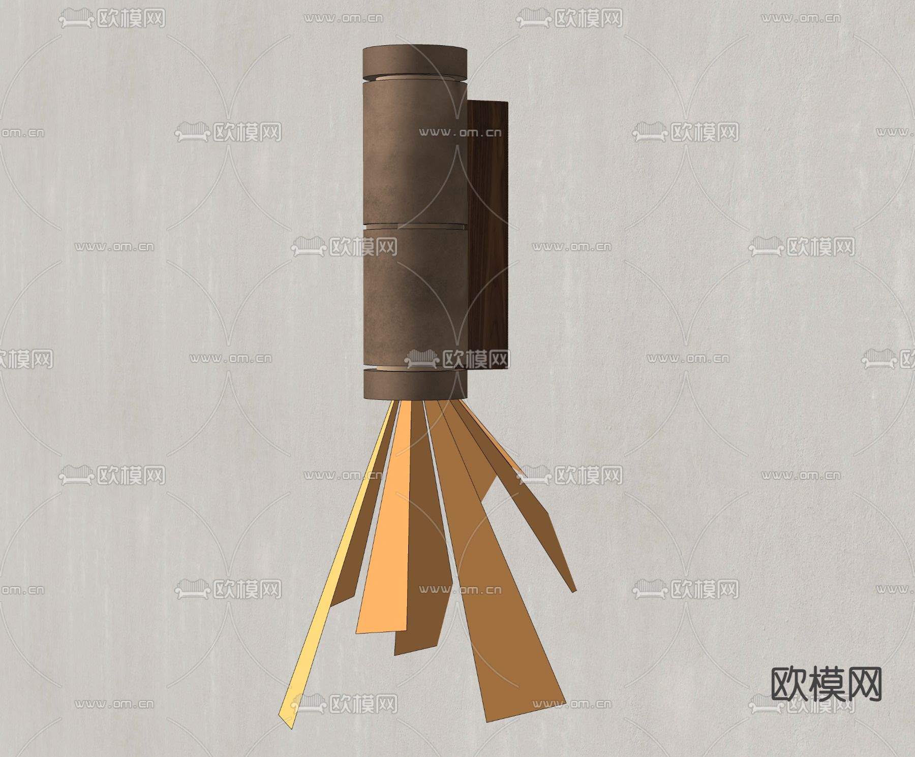 侘寂壁灯su模型