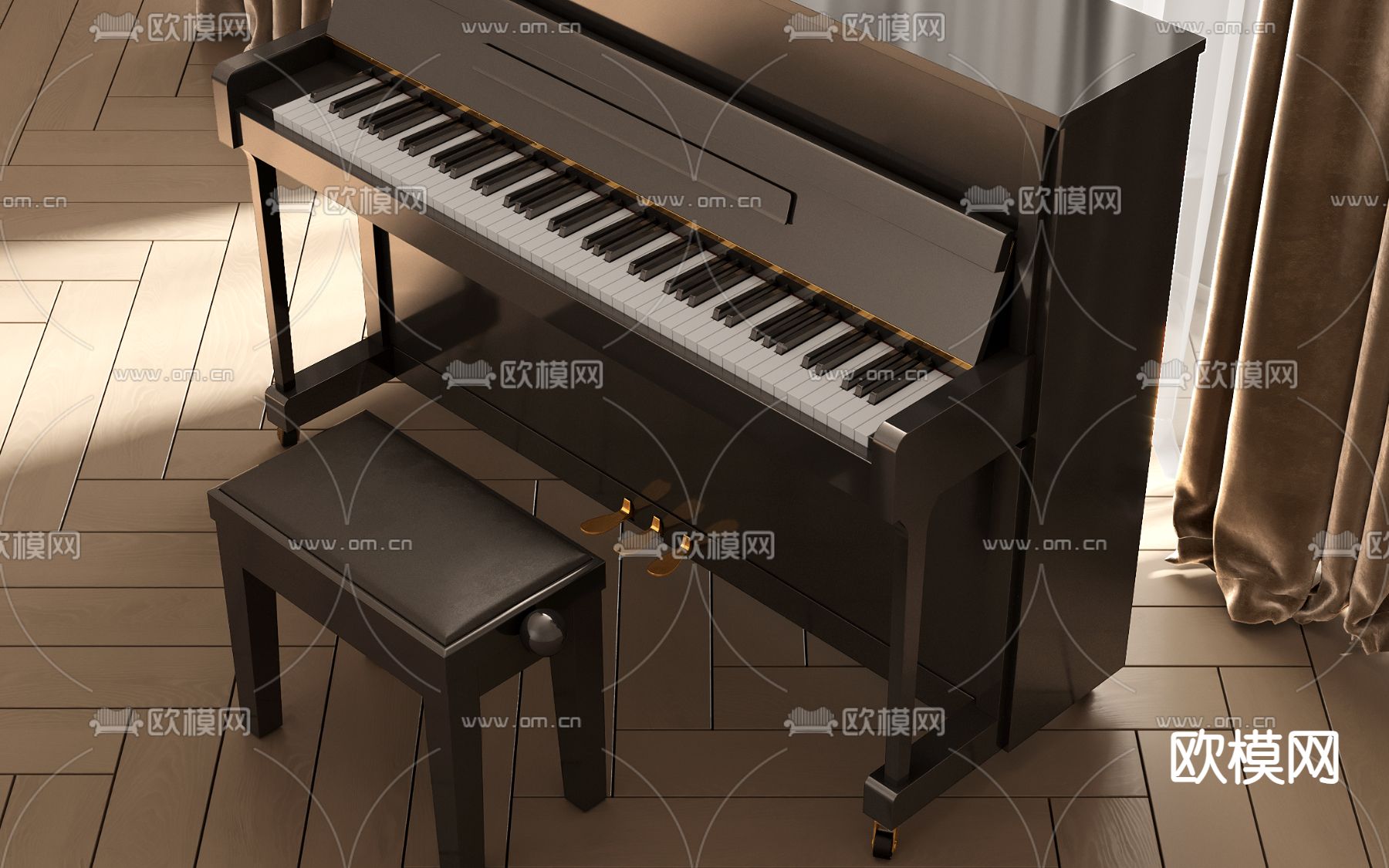 钢琴3d模型下载