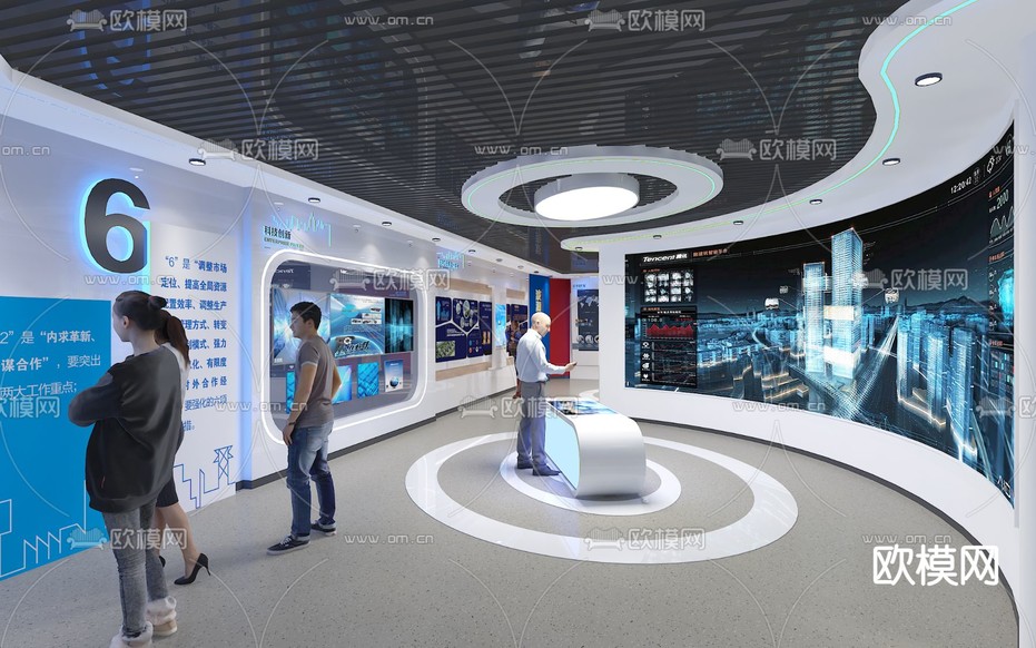 水利水电展厅3d模型下载(渲染图1)