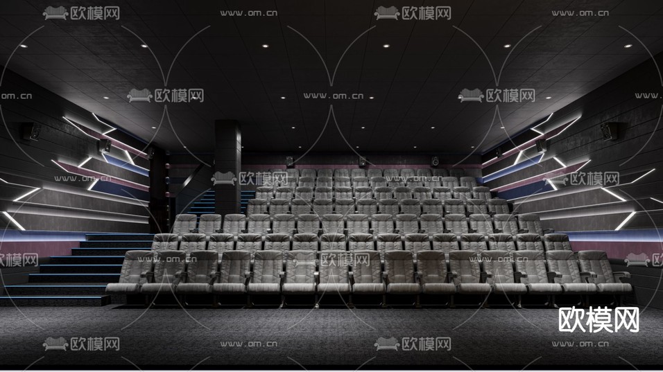 电影院 影厅3d模型下载(渲染图1)