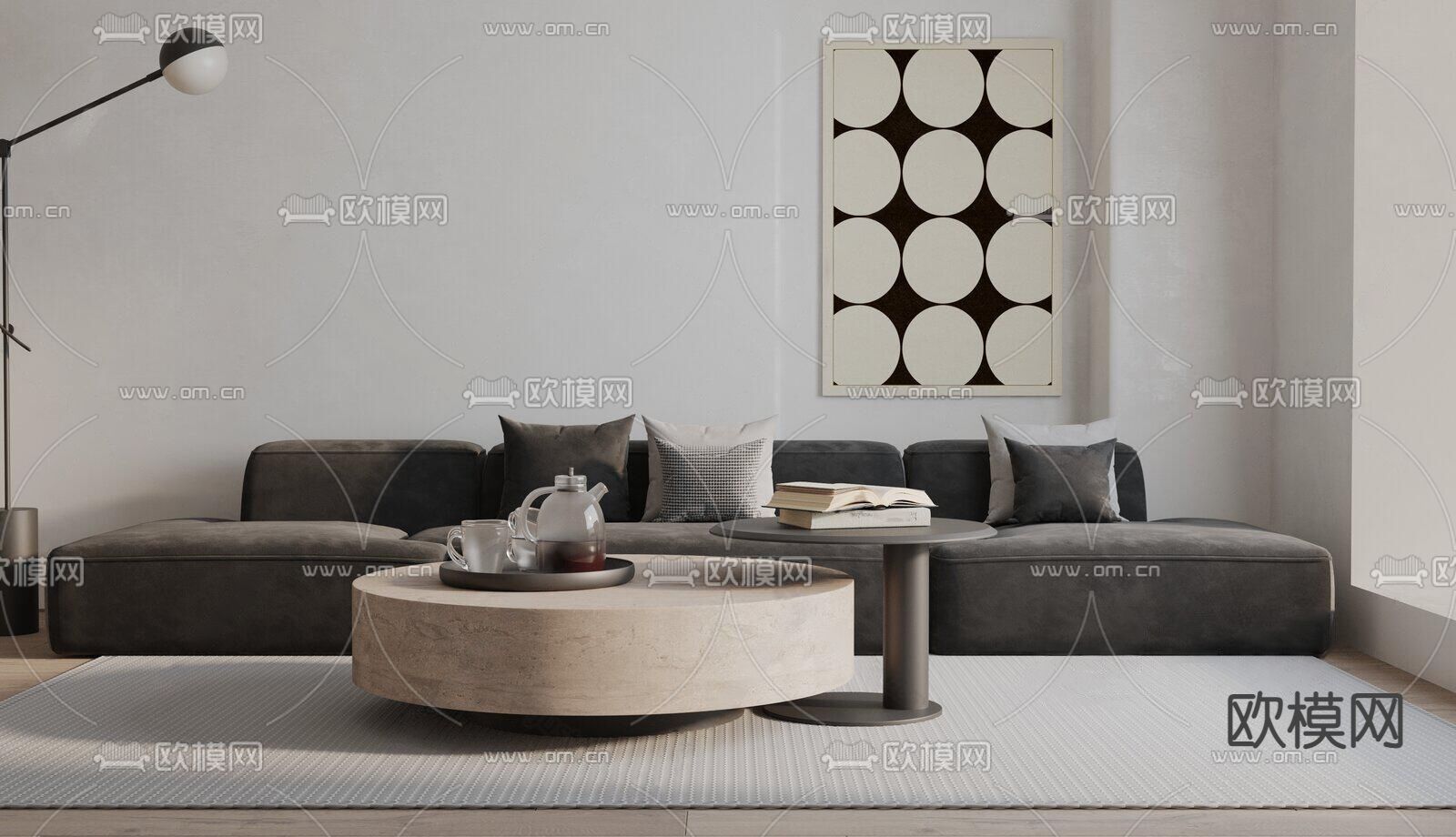 多人沙发 软体沙发3d模型下载