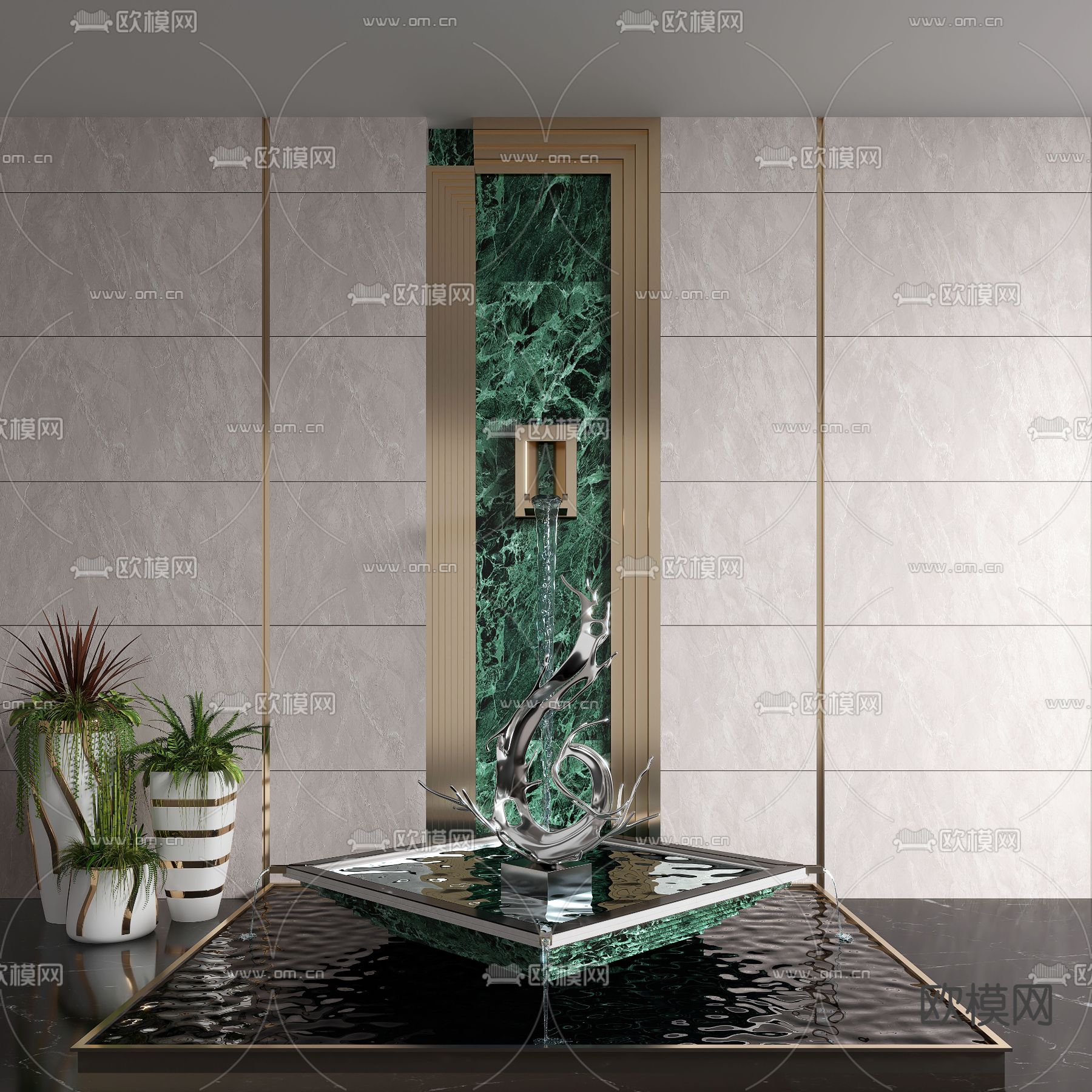 水景雕塑 艺术装置3d模型下载