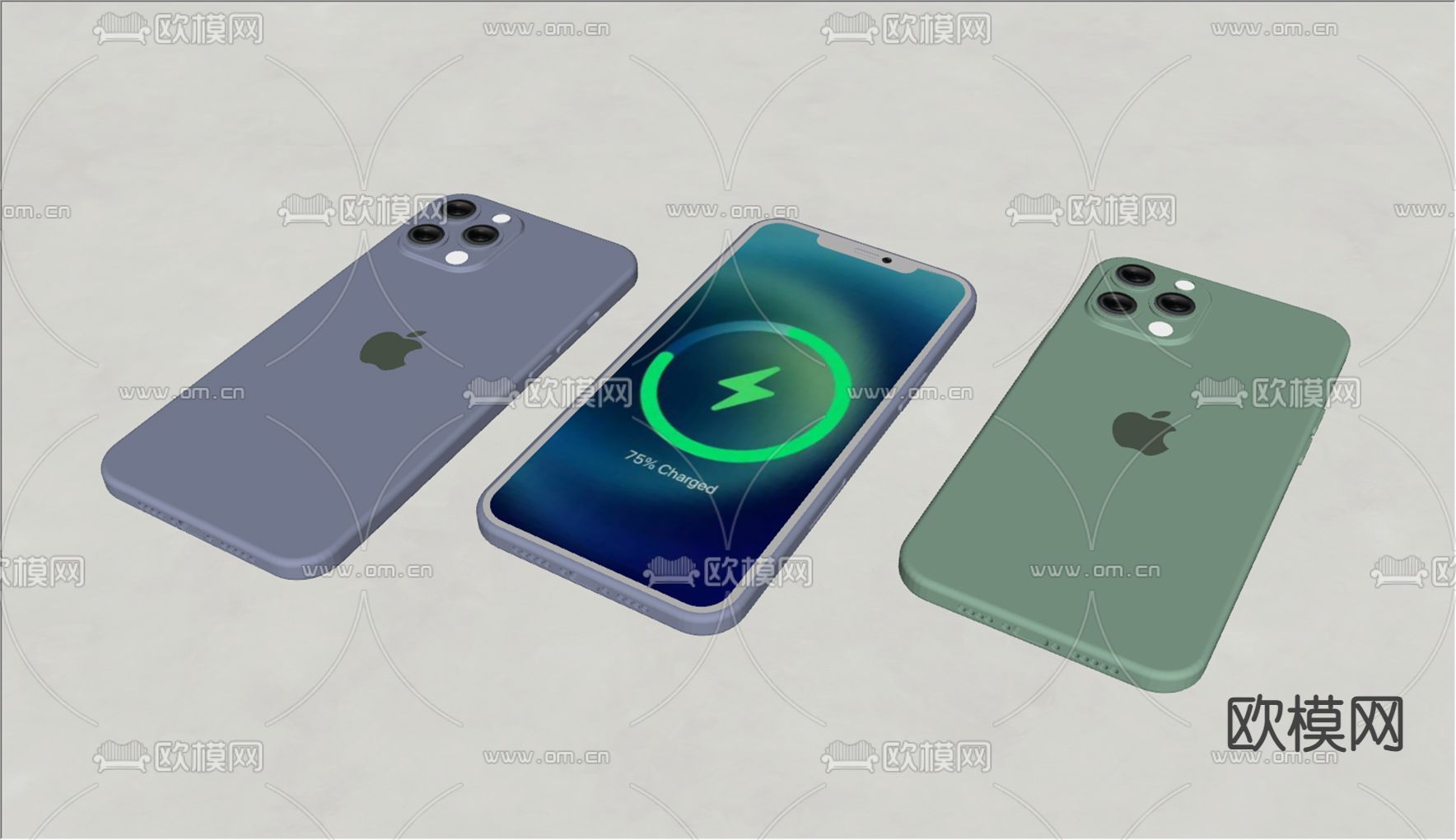 iPhone手机su模型下载（渲染图2）