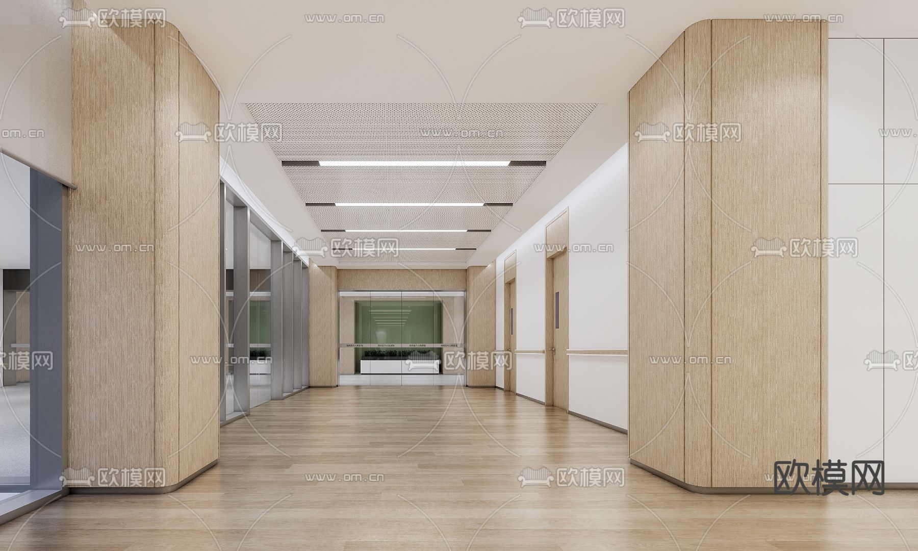 医院康复 训练室su模型下载（渲染图2）