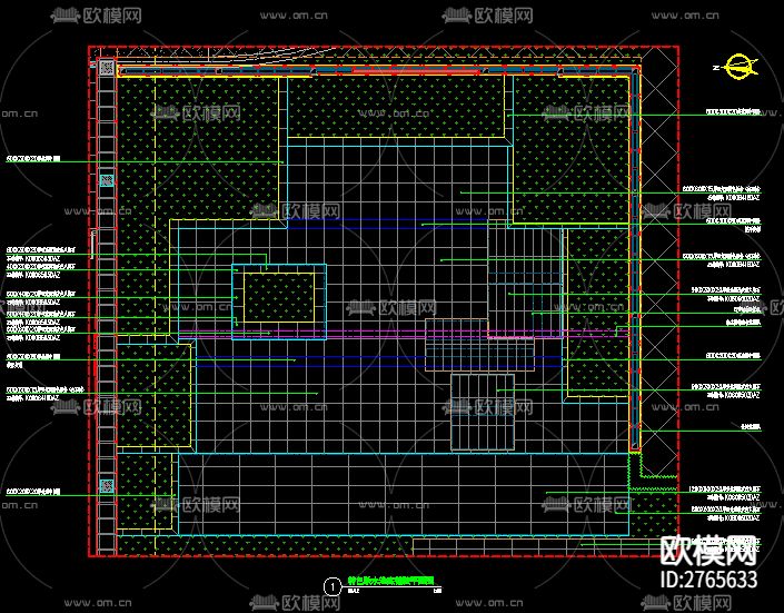 园林景观-特色跌水水景CAD施工图下载（渲染图2）