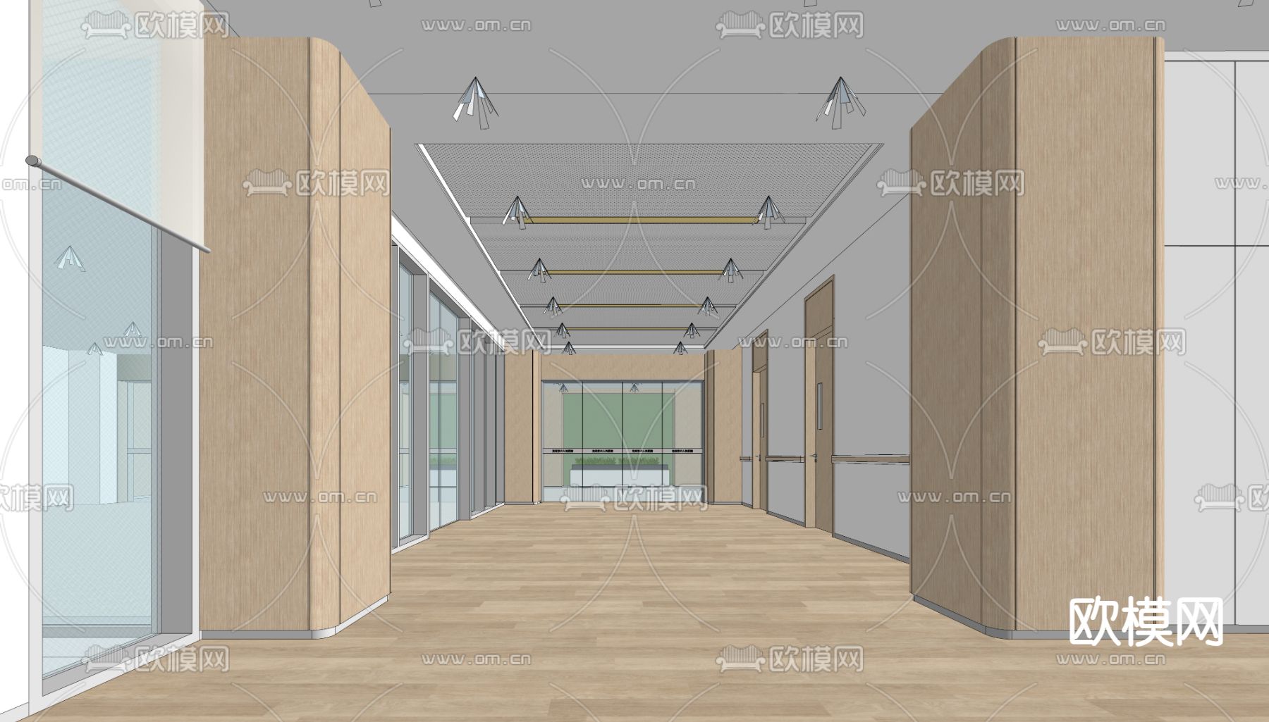 医院康复 训练室su模型下载（渲染图3）