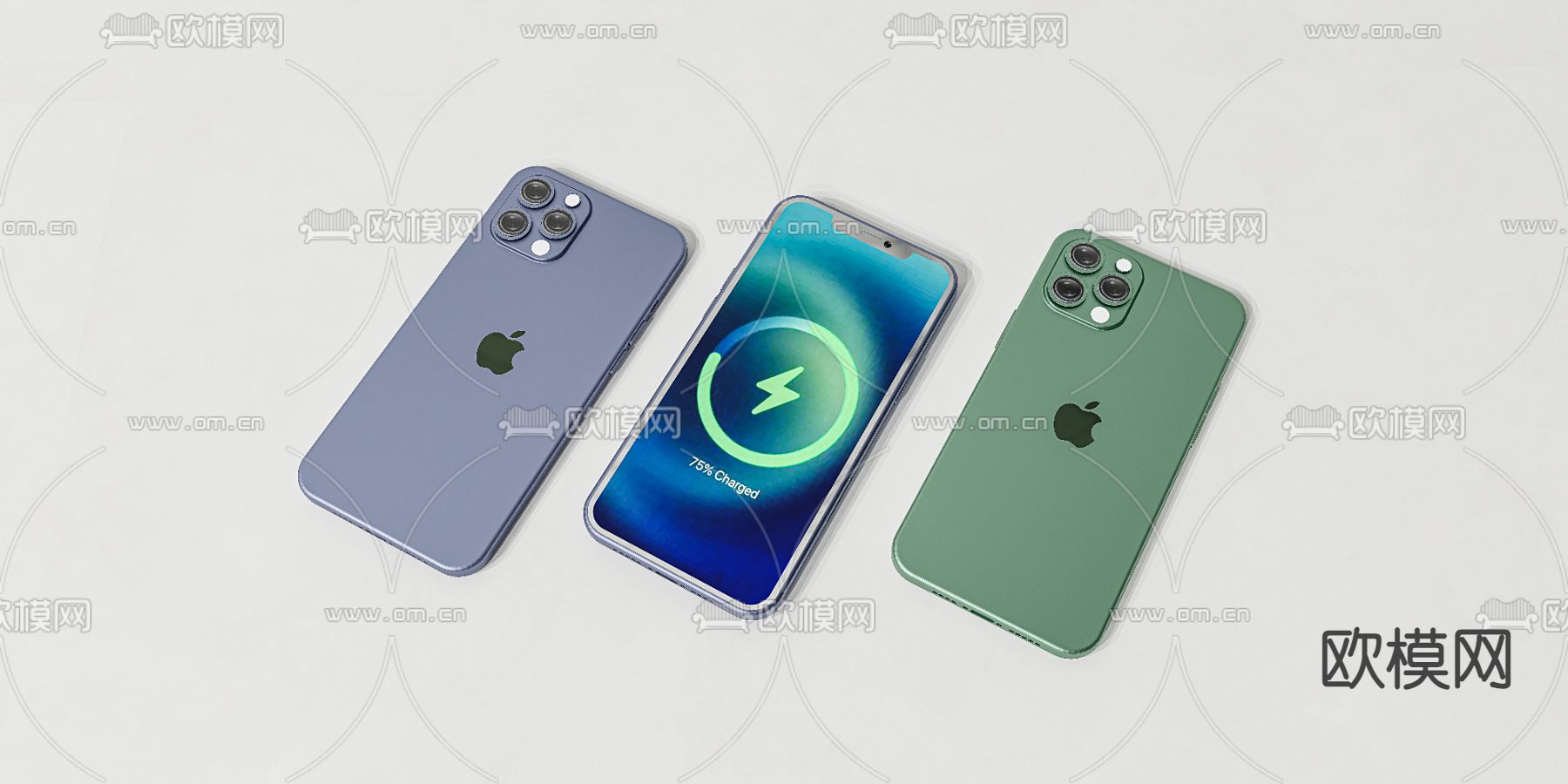 iPhone手机su模型下载（渲染图1）