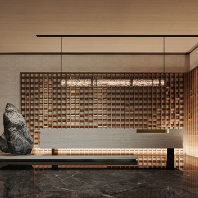  售楼处前厅su模型 