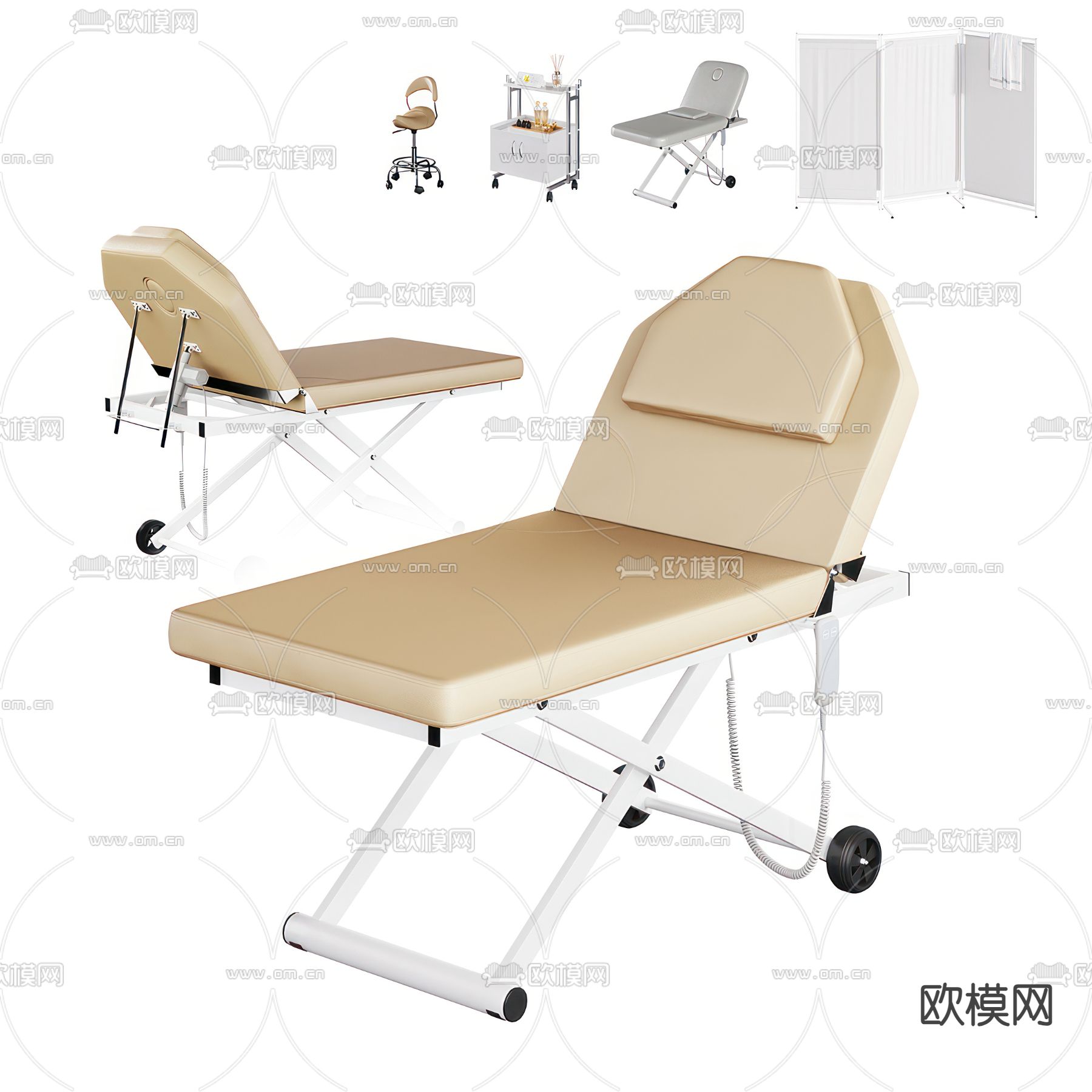 病床 手术床 医疗器材3d模型下载（渲染图1）