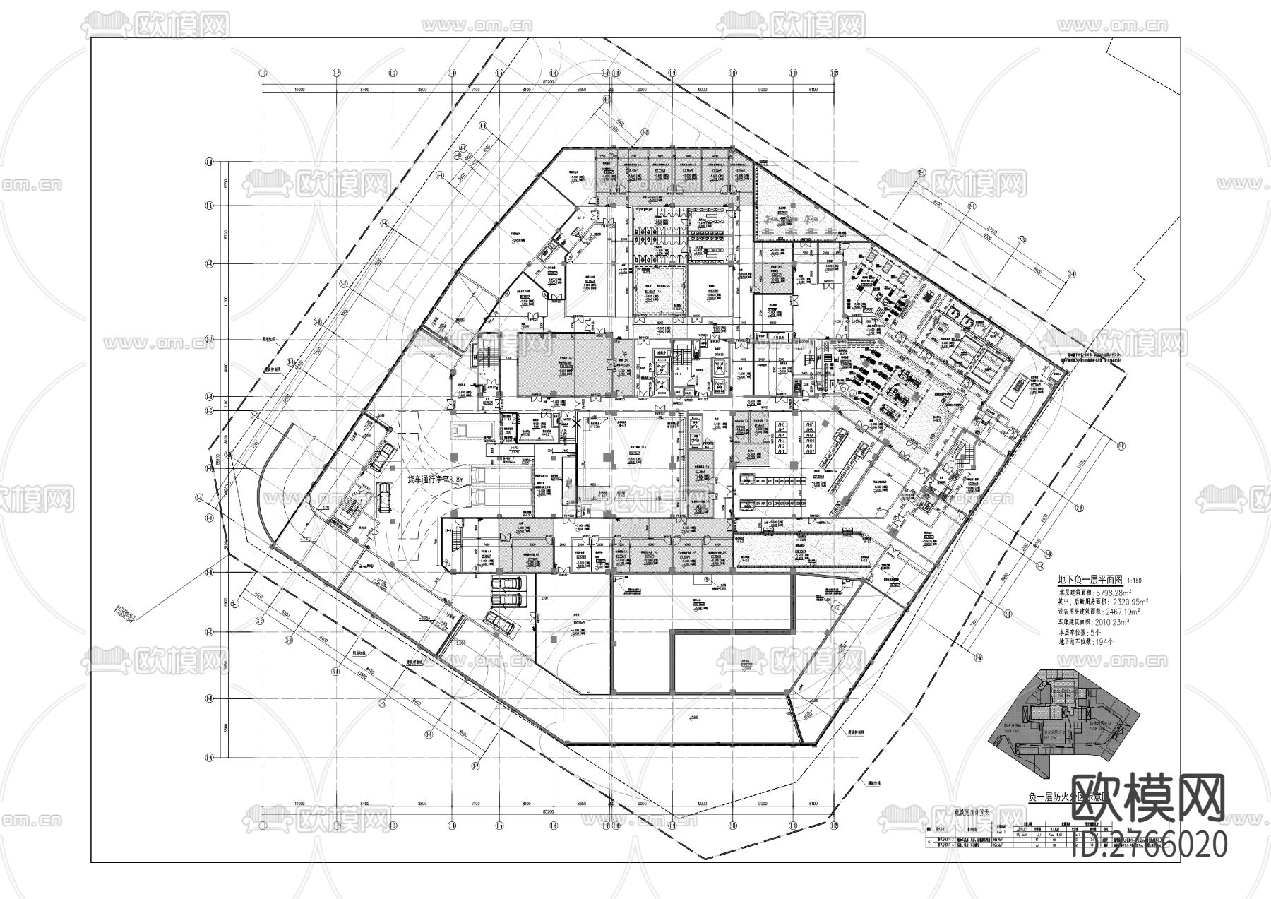 渝铁实业两江新区人和组团N分区渝铁酒店建设项目cad施工图下载（渲染图5）