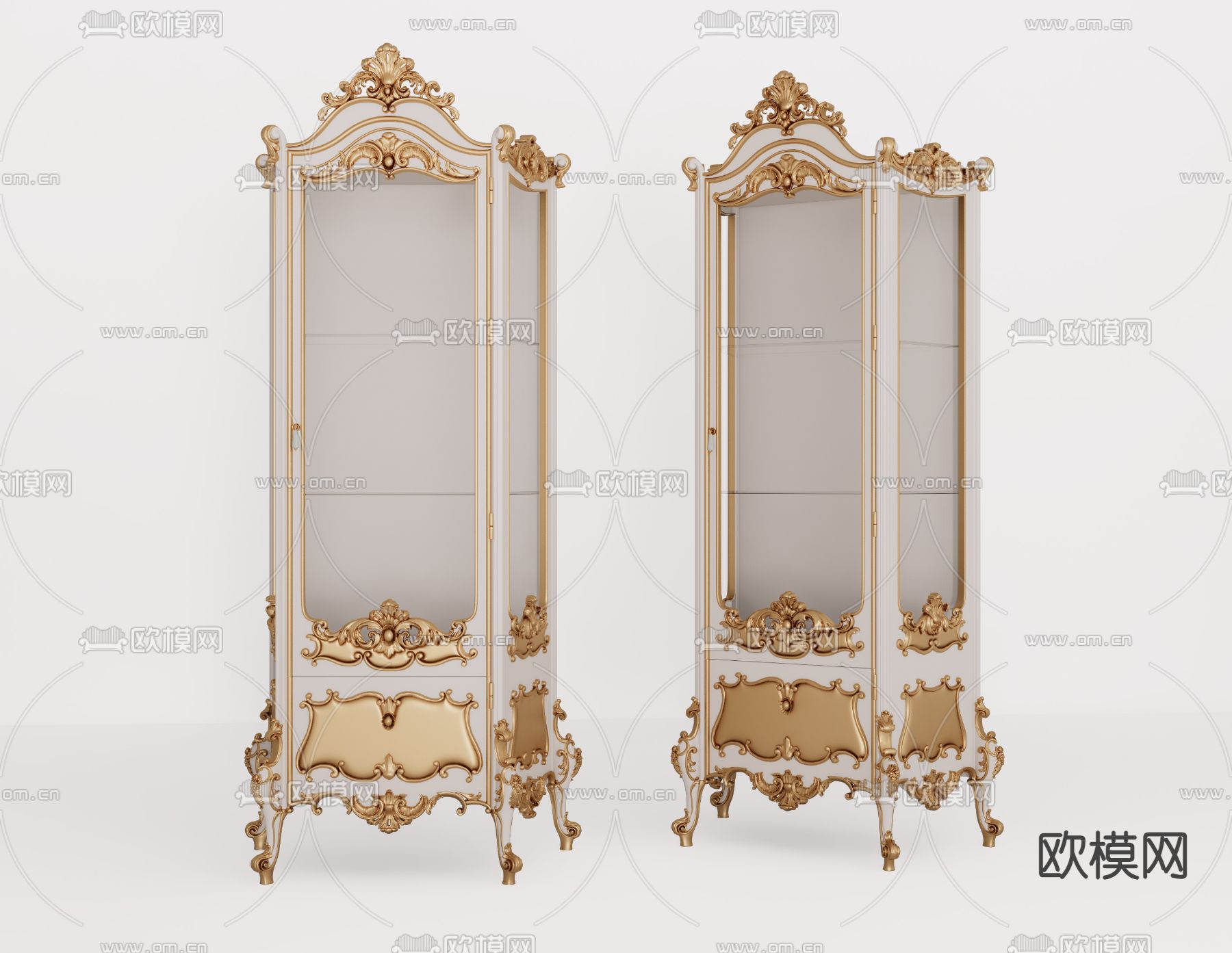 欧式古典酒柜su模型下载（渲染图1）