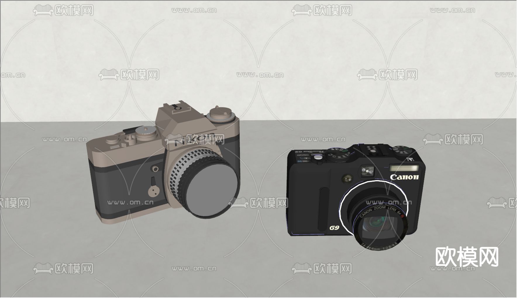 照相机 数码产品 摄影机su模型下载（渲染图2）