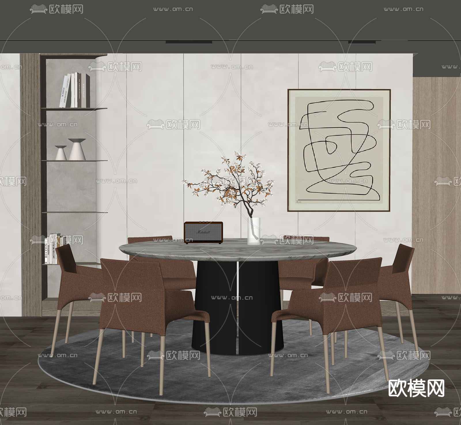 POLIFORM 餐厅su模型下载（渲染图2）