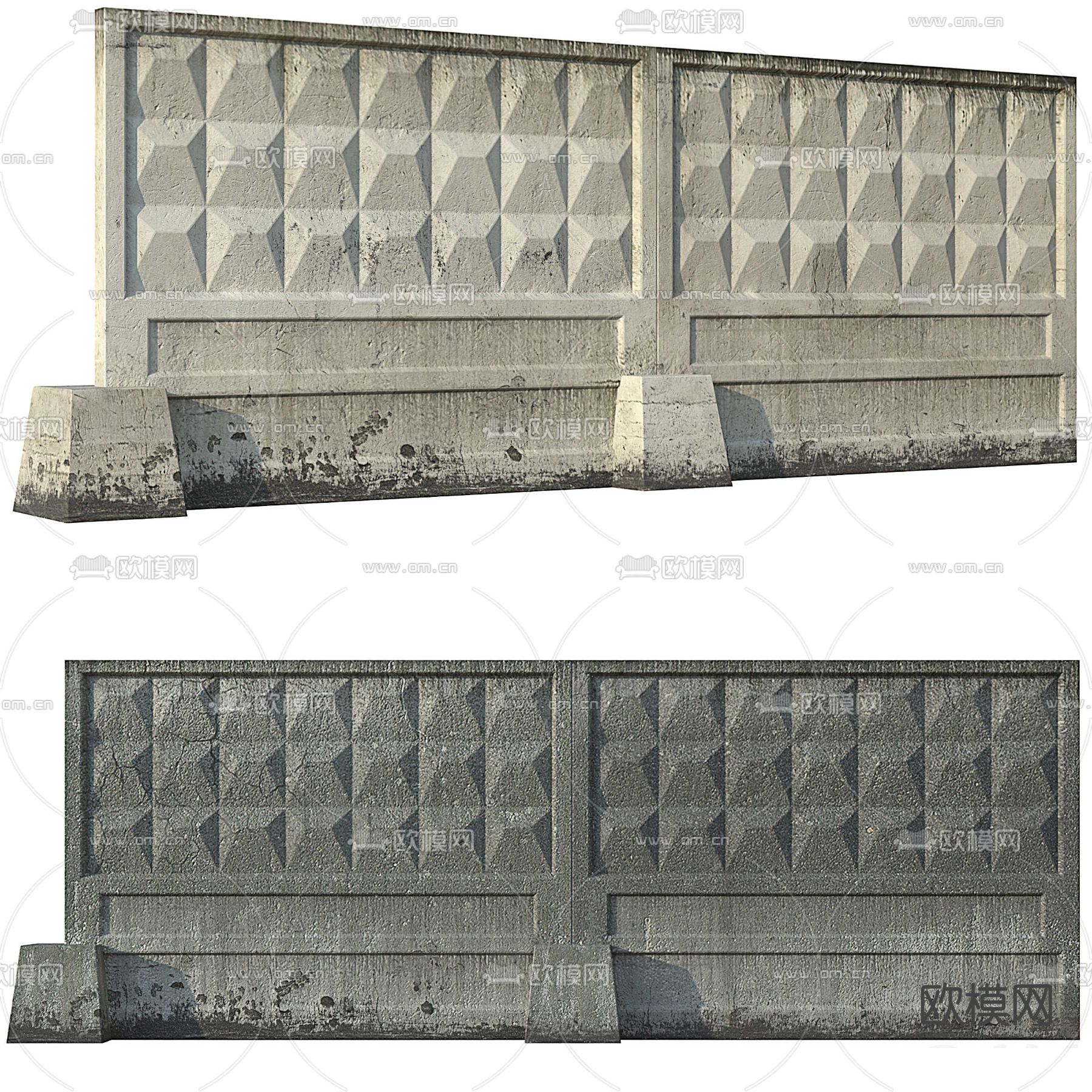 围墙 景墙3d模型下载
