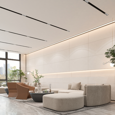  公司前台 接待大堂su模型 