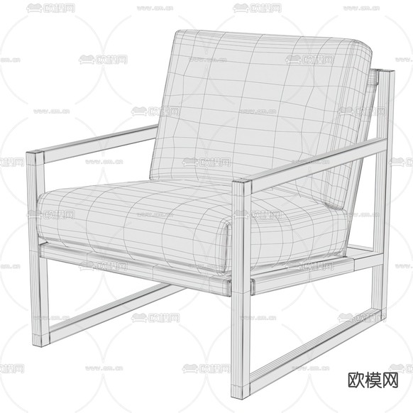 椅子 休闲椅3d模型下载(渲染图2)