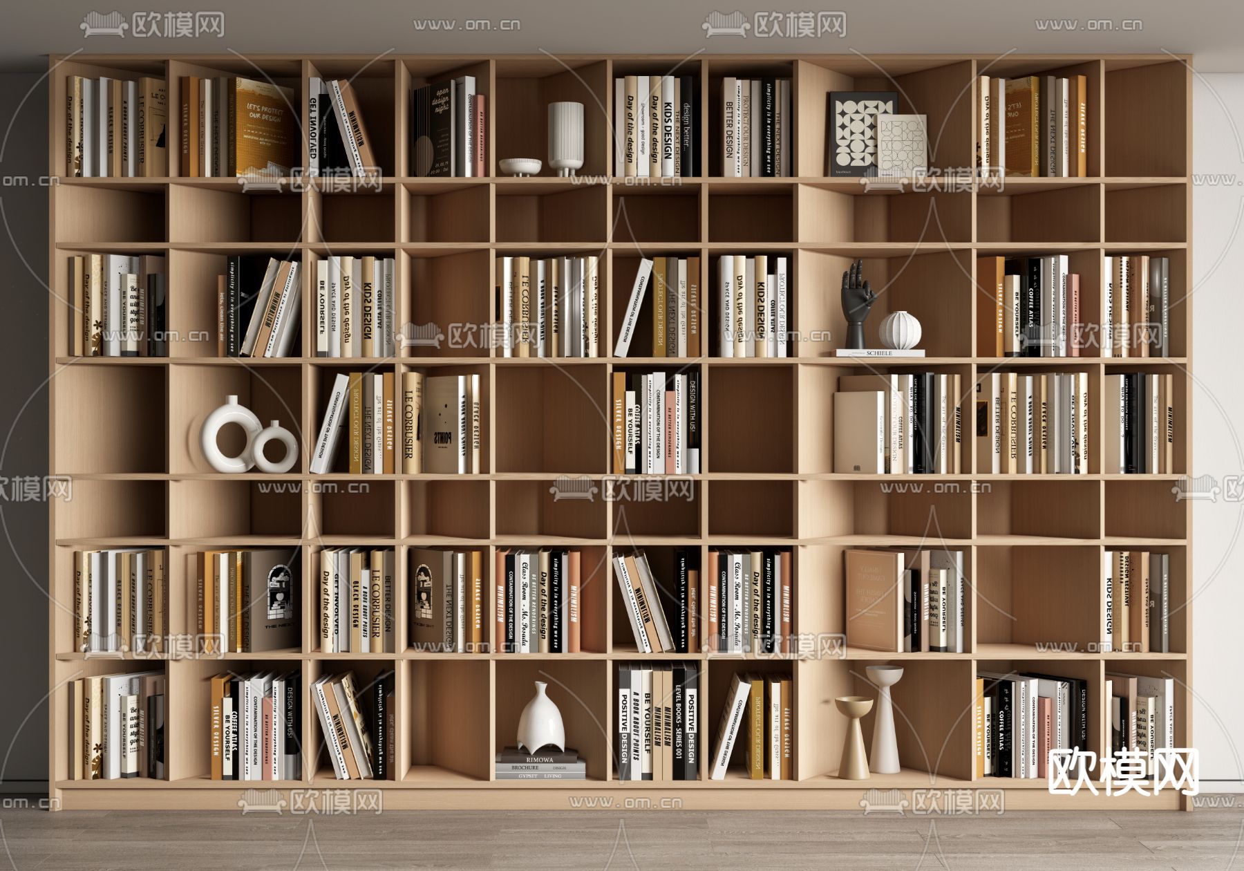 书架 陈列柜 书本3d模型下载