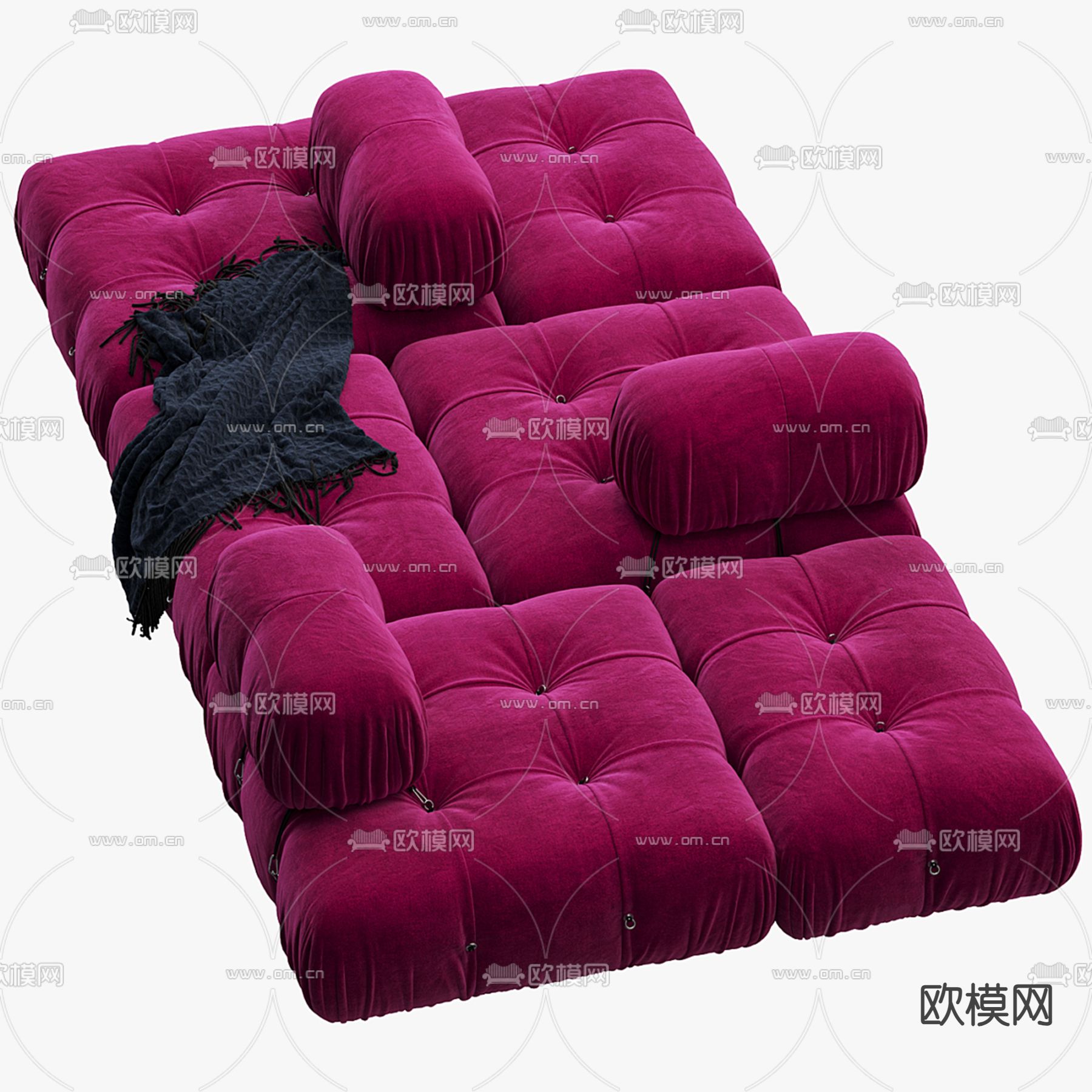 B&B Italia 模块沙发 拼接沙发3d模型下载（渲染图4）