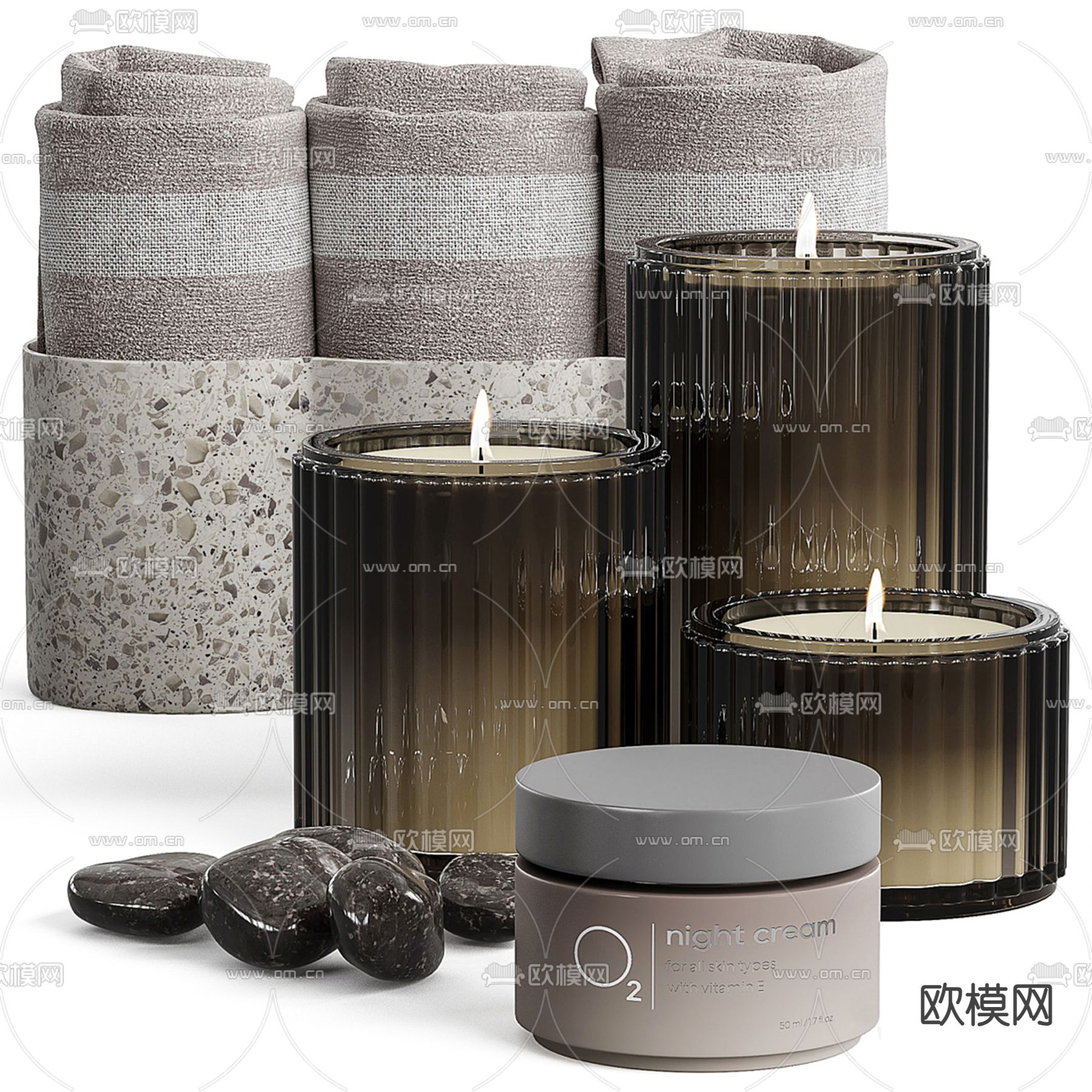 毛巾 沐浴露 洗浴用品3d模型下载（渲染图4）