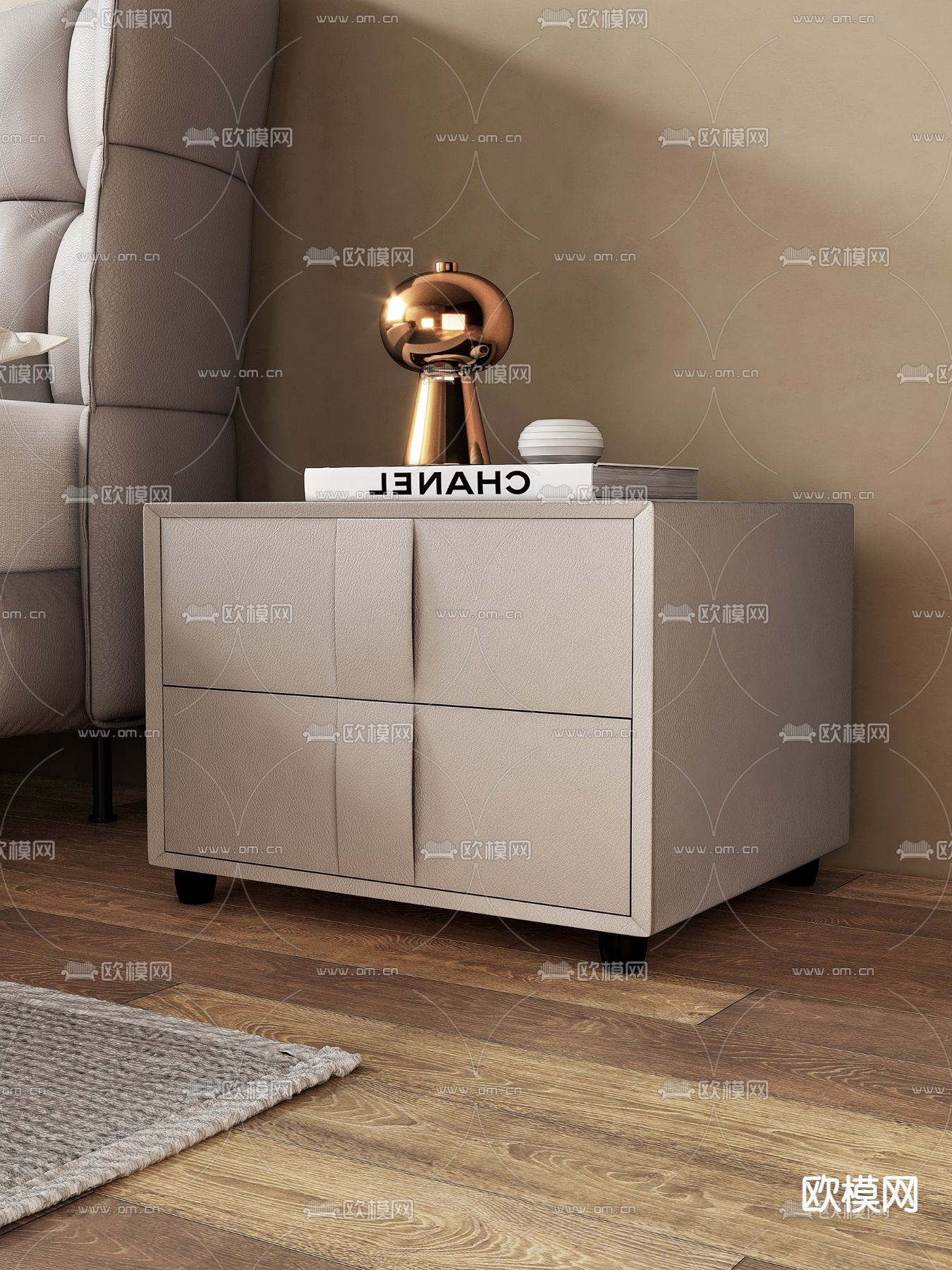 床头柜3d模型下载