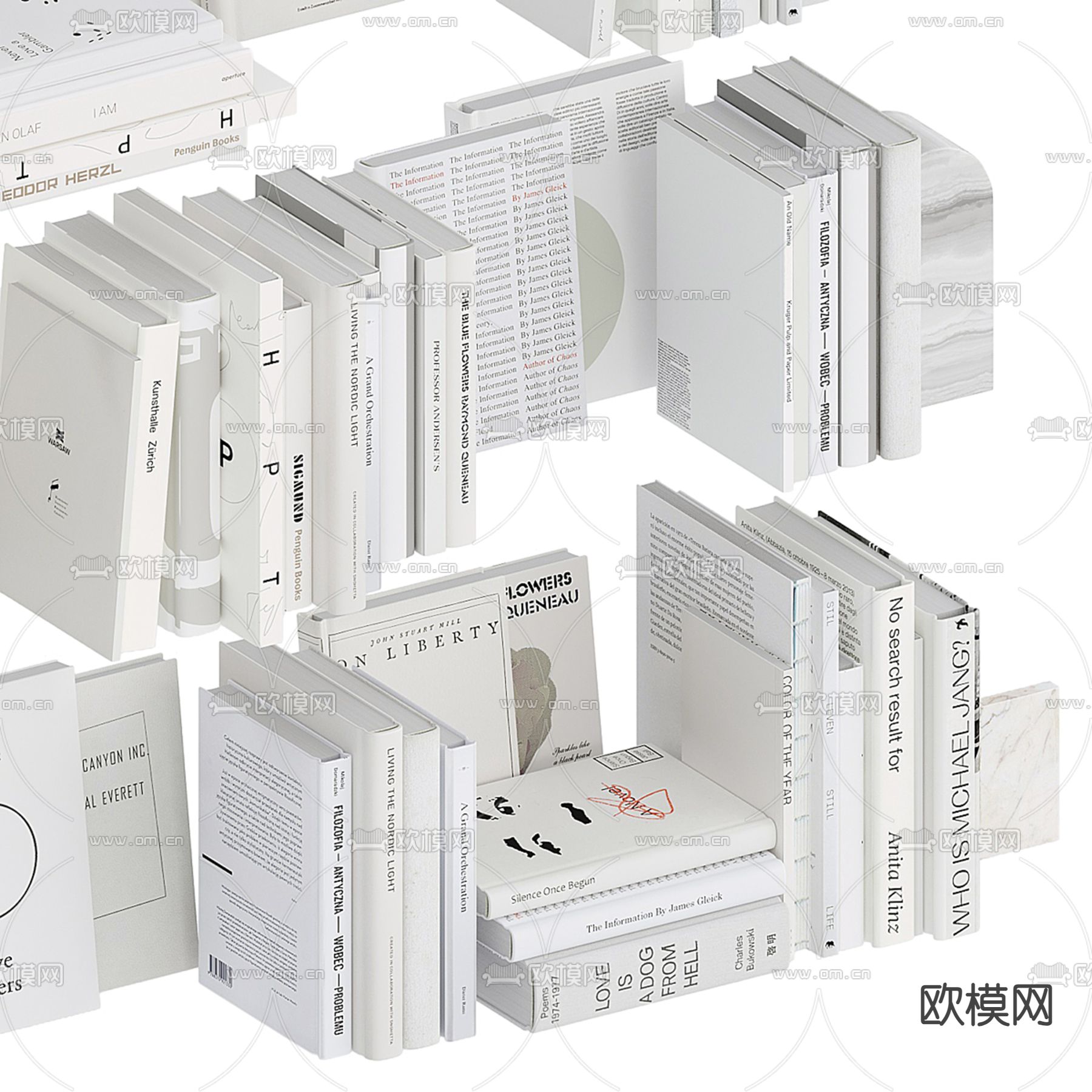 现代书籍3d模型下载（渲染图5）