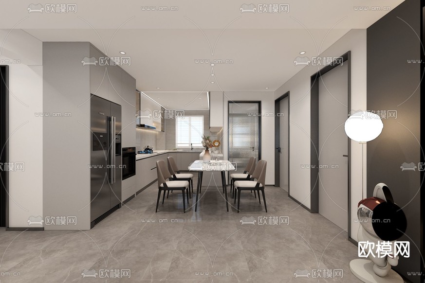 餐厅免费3d模型下载_ID14200906_3dmax免费模型-欧模网