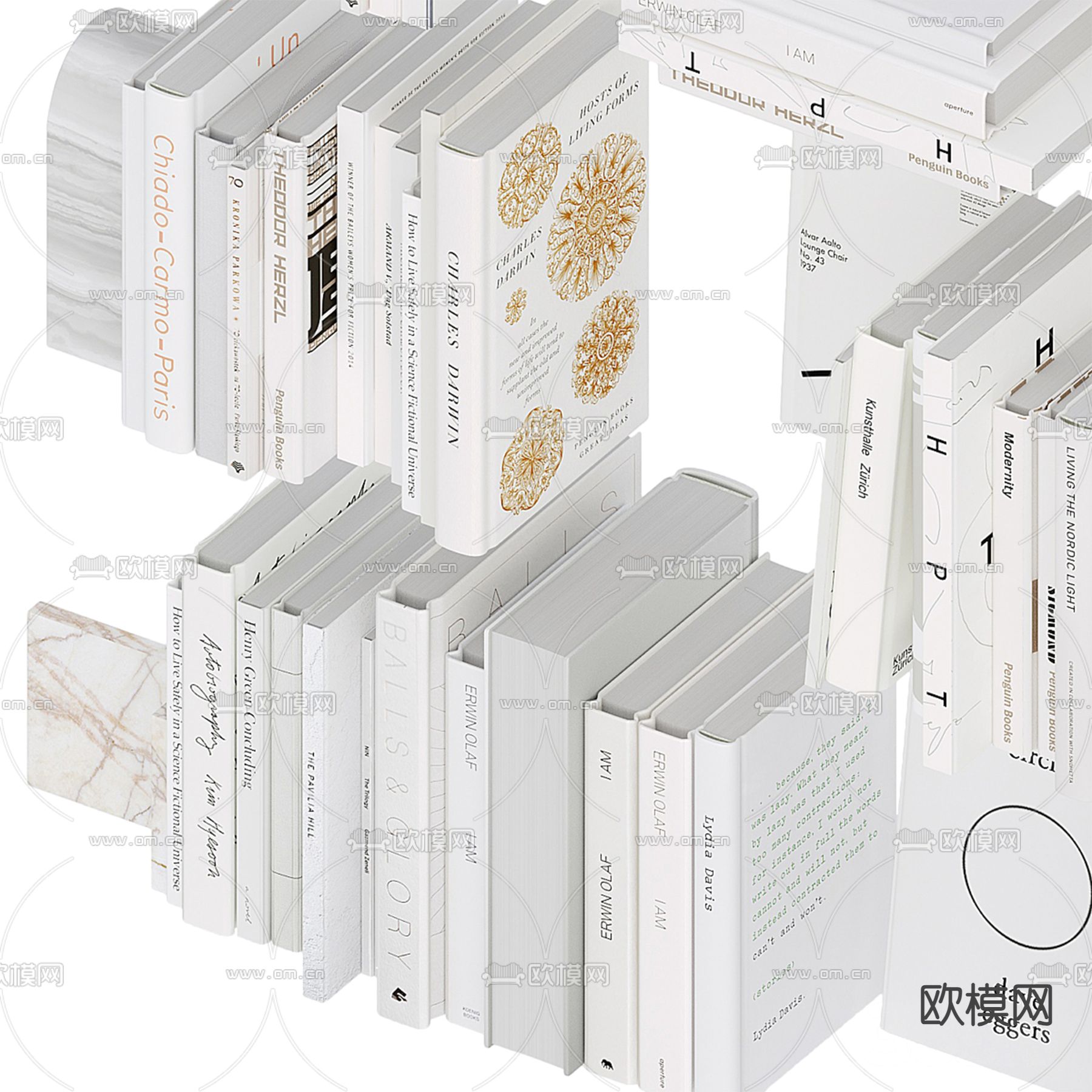 现代书籍3d模型下载（渲染图6）