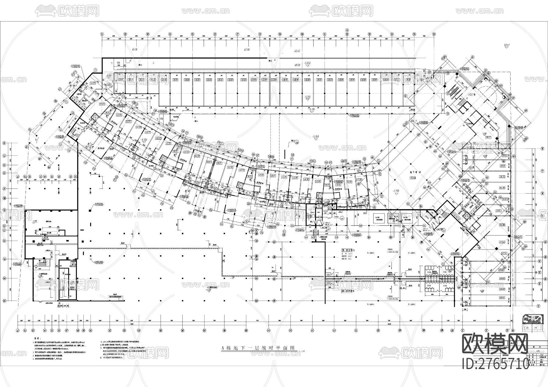 小区平层cad平面布置图下载（渲染图7）