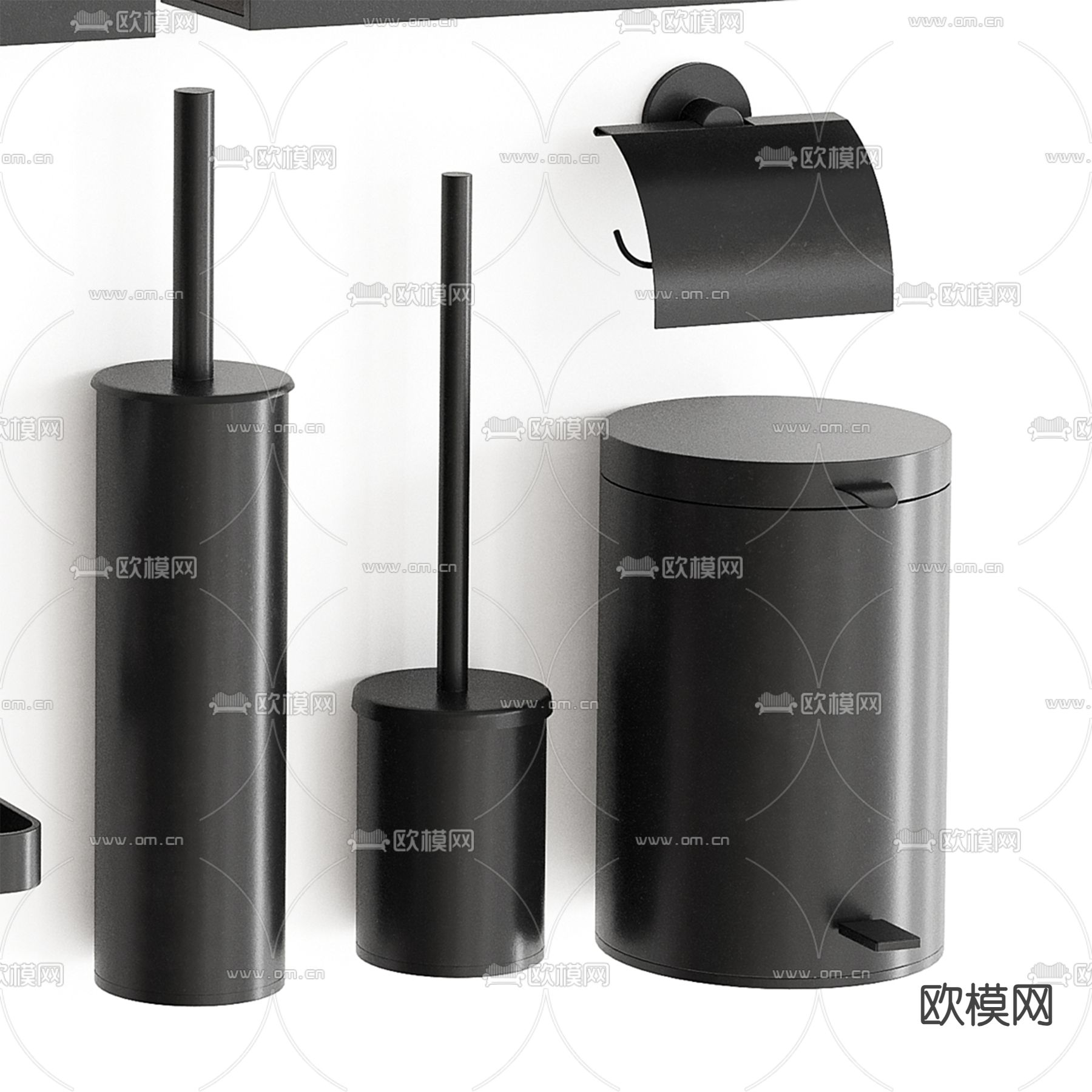 沐浴露 毛巾架 洗浴用品3d模型下载（渲染图2）