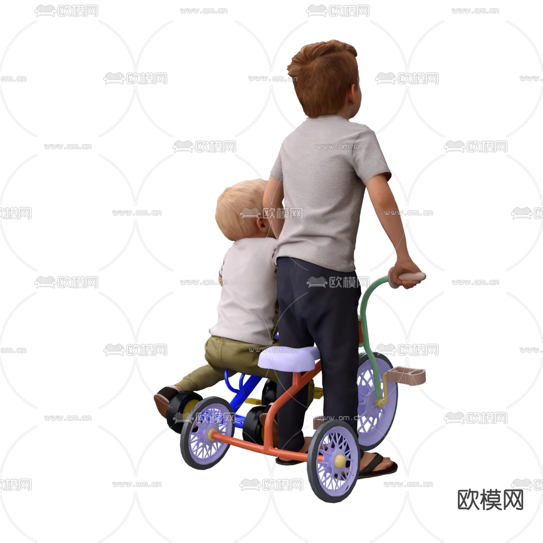 男孩 儿童3d模型下载（渲染图2）