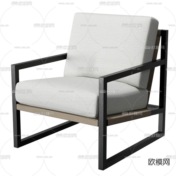 椅子 休闲椅3d模型下载(渲染图1)
